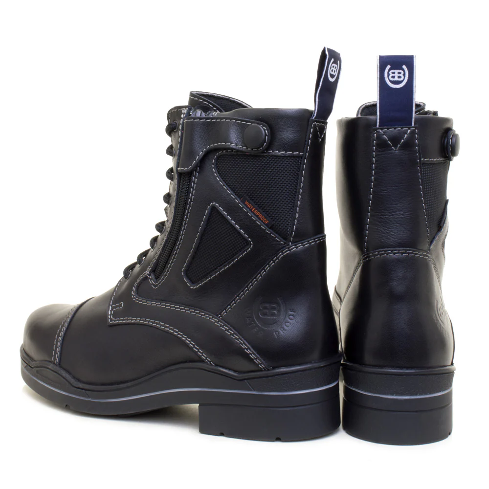 Kentucky Storm Waterproof Jodhpur Boots - Polished Black - Image 3