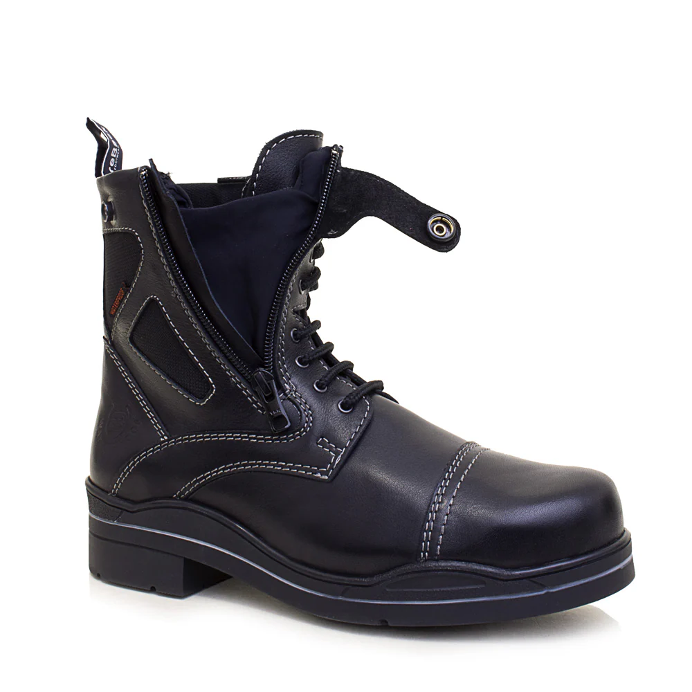 Kentucky Storm Waterproof Jodhpur Boots - Polished Black - Image 4
