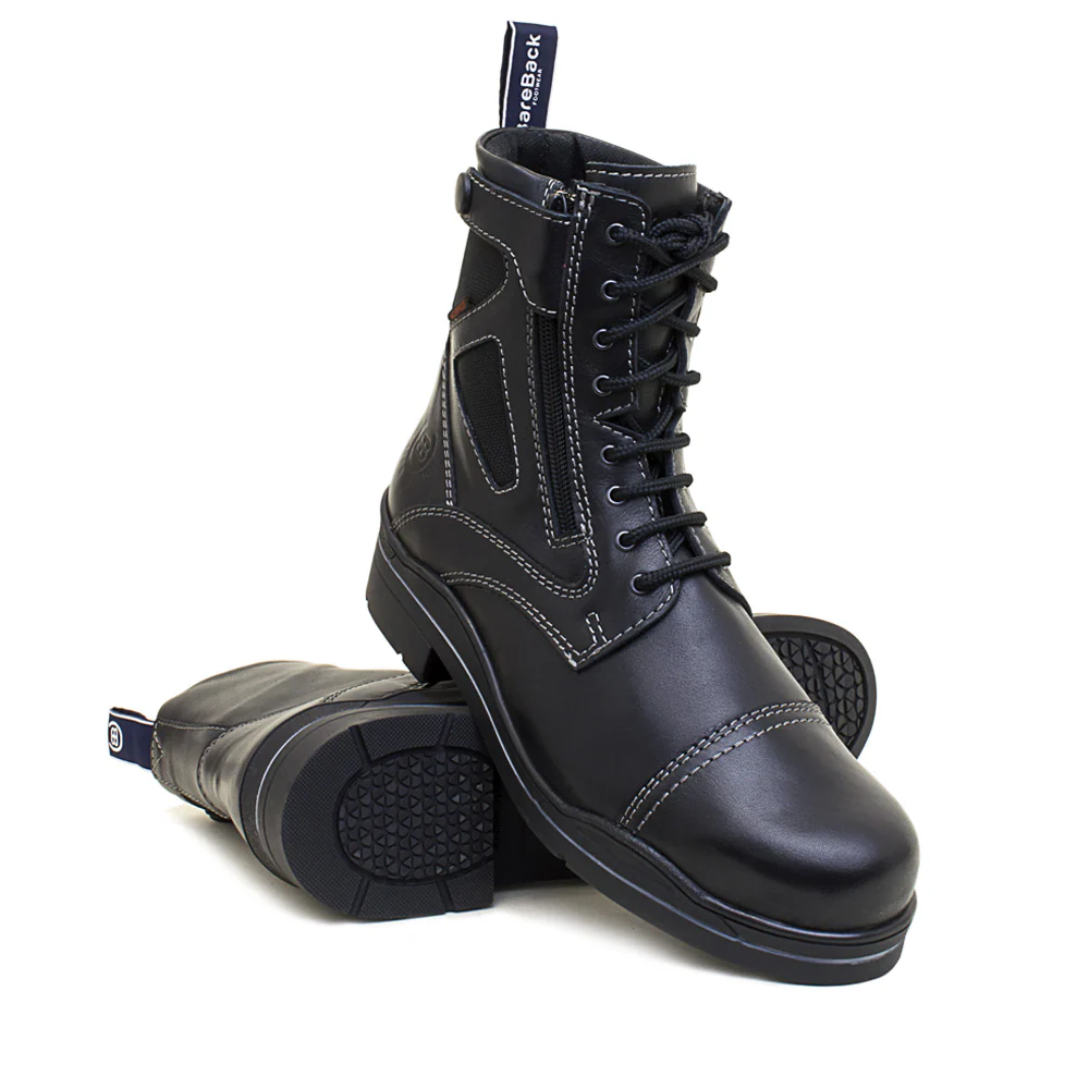 Kentucky Storm Waterproof Jodhpur Boots - Polished Black - Image 5