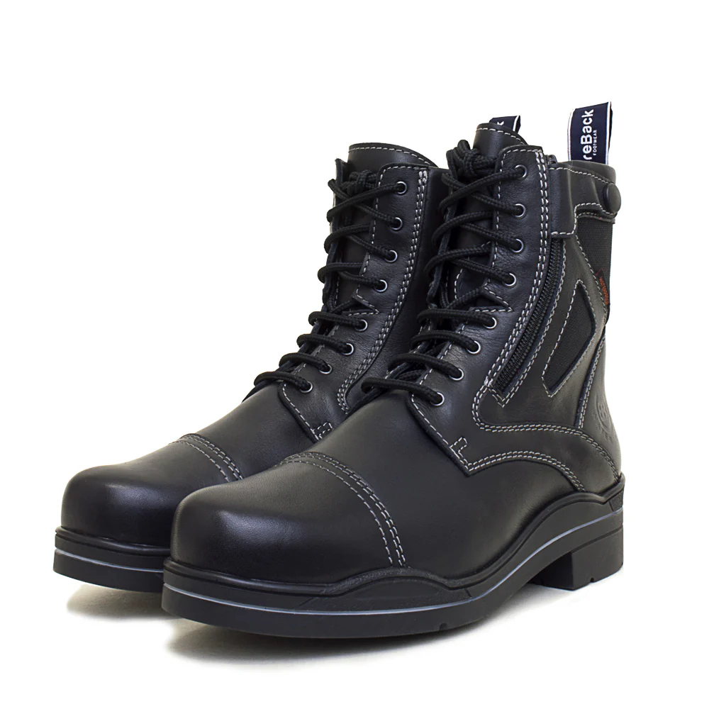 Kentucky Storm Waterproof Jodhpur Boots - Polished Black - Image 6
