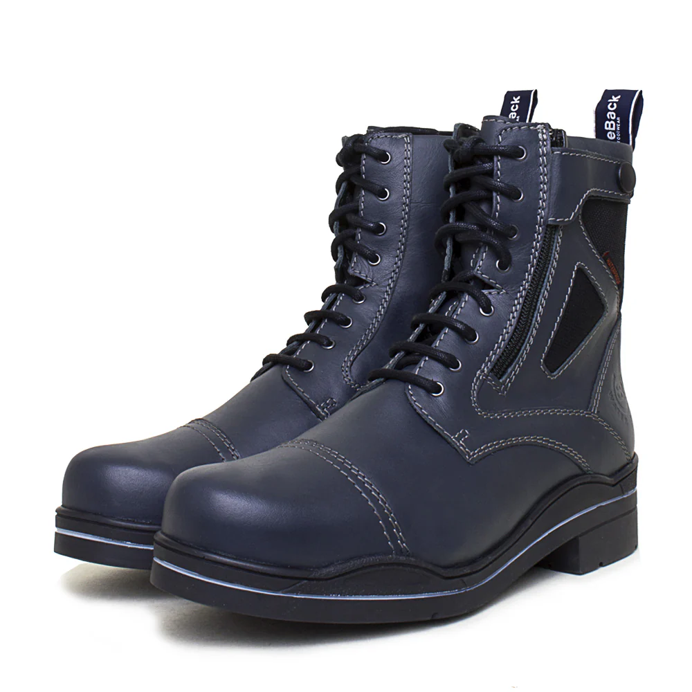 Kentucky Storm Waterproof Jodhpur Boots - Polished Navy - Image 4