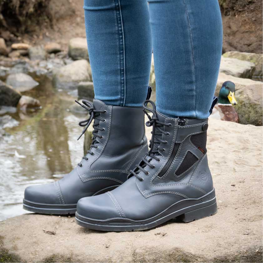 Kentucky Storm Waterproof Jodhpur Boots - Polished Navy - Image 6