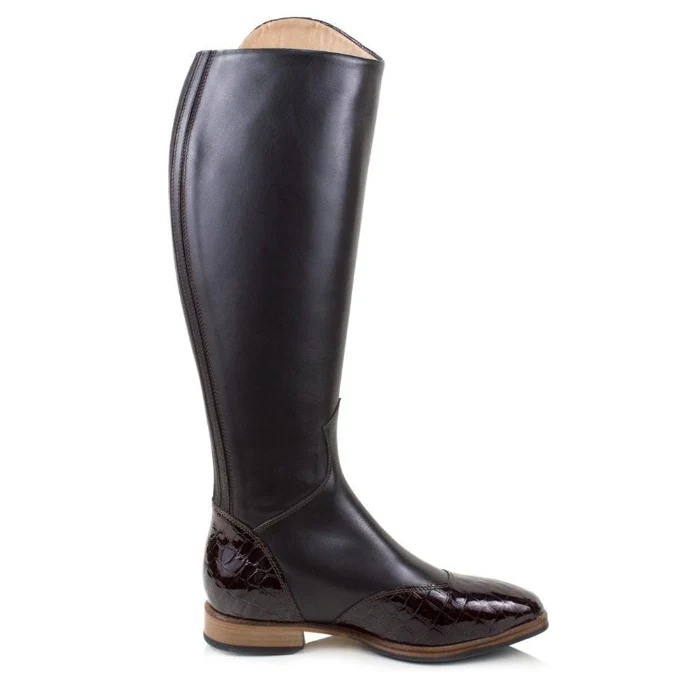 Milan Long Dress Riding Boots - Brown - Image 5