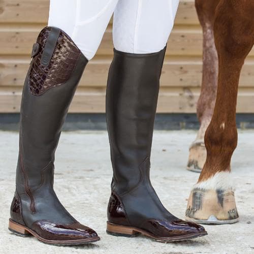 Milan Long Dress Riding Boots - Black - Image 7