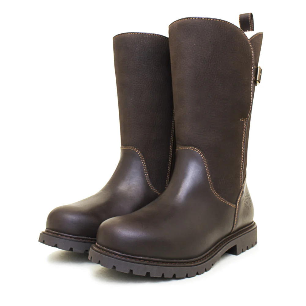 Quebec Waterproof Zip-up Wool Lined Boots - Brown - Image 7
