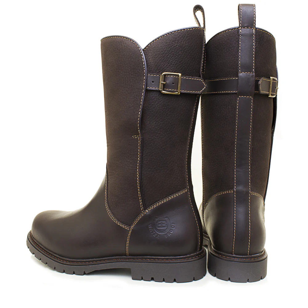 Quebec Waterproof Zip Up Mid Calf Boots - Brown - Image 5