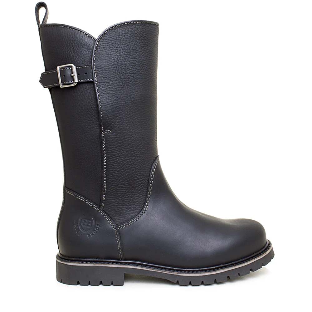 Quebec Waterproof Zip Up Mid Calf Boots - Black - Image 4