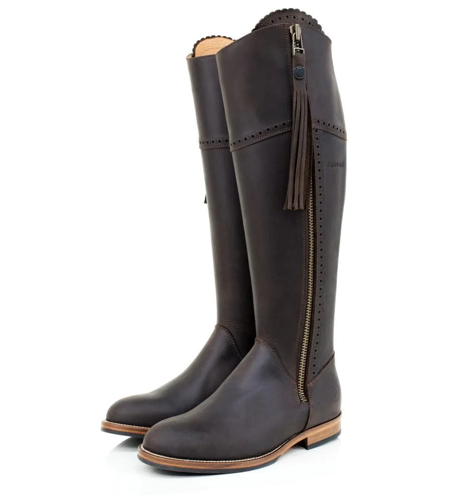 Sovereign Waxed Leather Boots with Tassel - Brown - Size 37 Only - Image 3