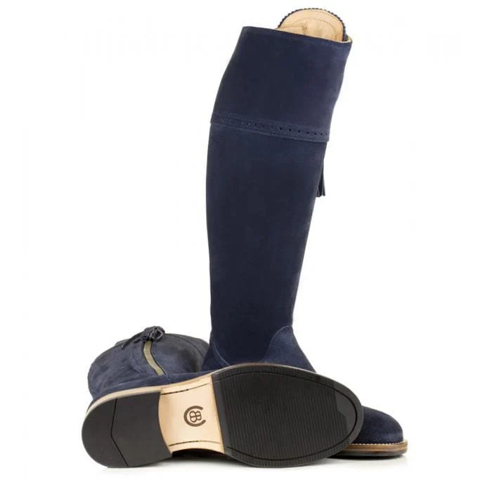 Sovereign Suede Boots with Tassel - Blue - Image 6